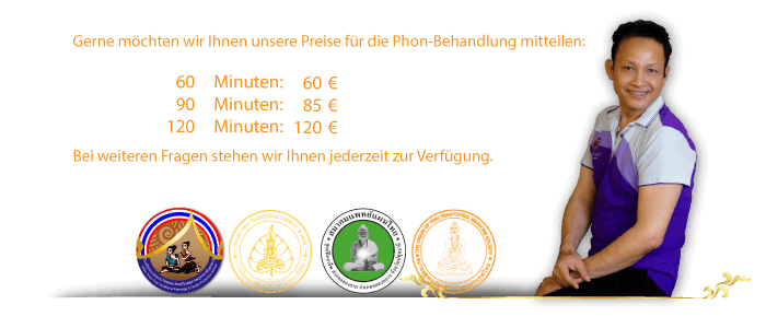 Gerne möchten wir Ihnen unsere Preise für die Phon-Behandlung mitteilen